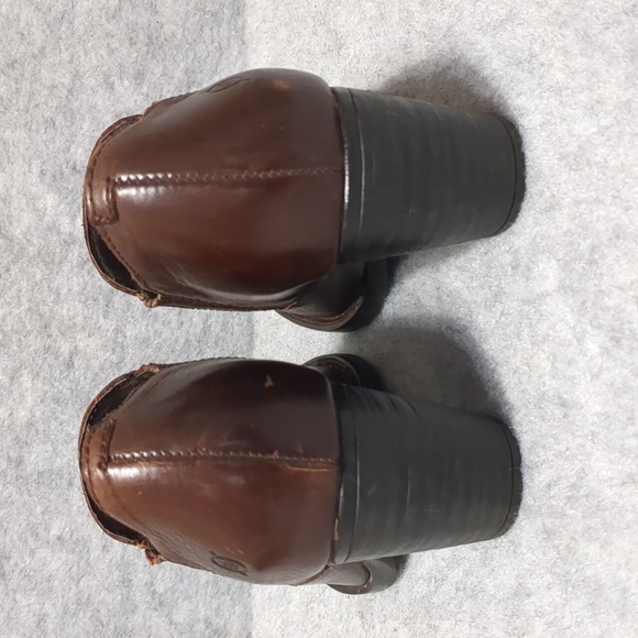 Born Olivia brown Leather Ankle Booties Size 8 - Picture 3 of 9